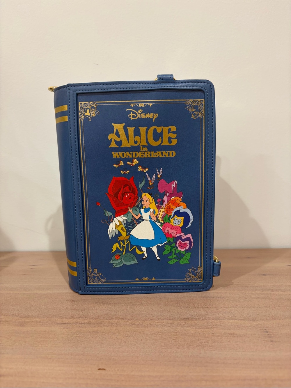 Disney Loungefly Alice in Wonderland Blue Book Crossbody Bag/Backpack - Picture 2 of 9